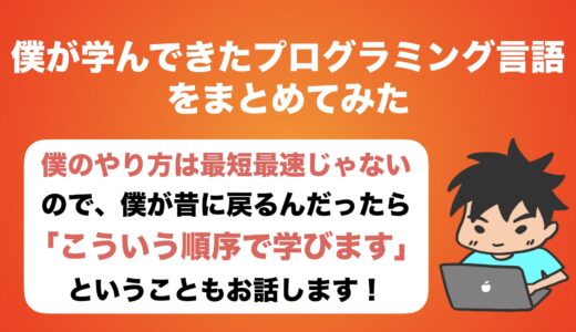 僕が学んできたプログラミング言語をまとめてみた